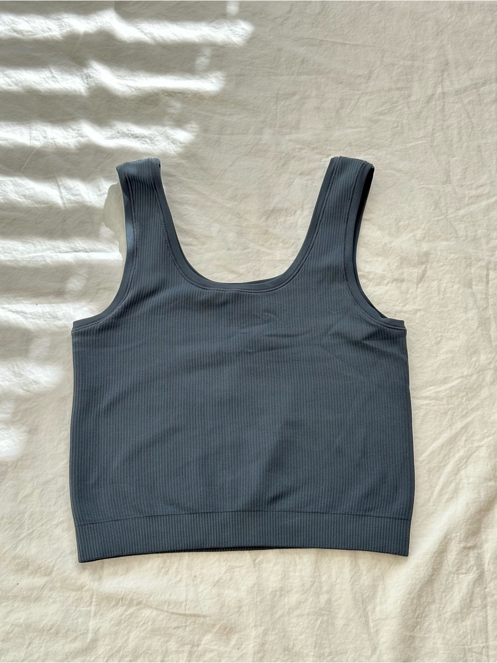 Athleta Girl Grey Rise Above Rib Scoop Tank Size XXL/16